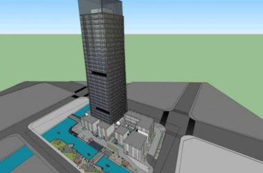 SketchUp Model of a Modern Super High-Rise Office Building-BIM WORLD