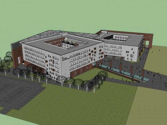 Modern Multi-Story University Architecture Institute | SketchUp School Model for Campus Design