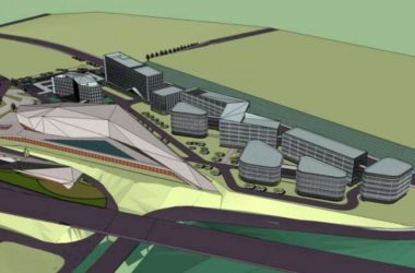 SketchUp Business Model: Multi-Story Modern Stone City with Commercial Spaces-BIM WORLD