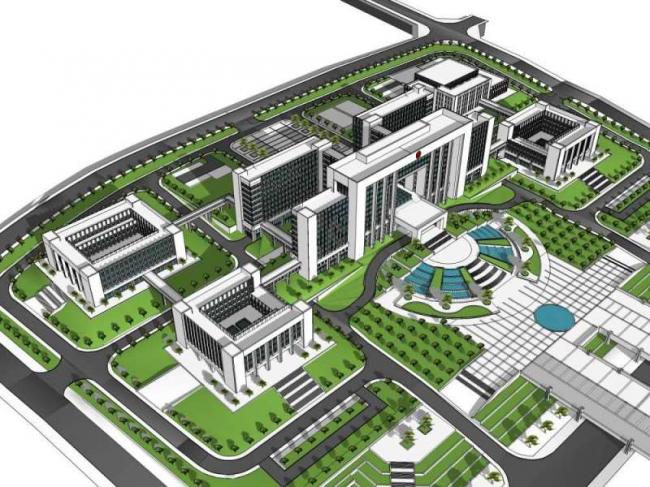 Modern Multi-Story Office Building Design for Administrative Center in SketchUp