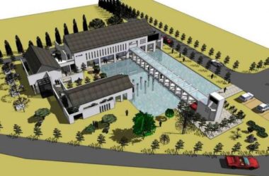 Modern Multi-Story Office Building in SketchUp: Hydroelectric Power Plant Design with Chinese Architectural Style-BIM WORLD