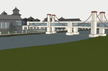 SketchUp Business Model: Multi-Story Tourist and Commercial Street in Traditional Chinese Style-BIM WORLD