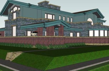 SketchUp Business Model: Multi-Story Classical Grassland Clubhouse for Commercial Use-BIM WORLD