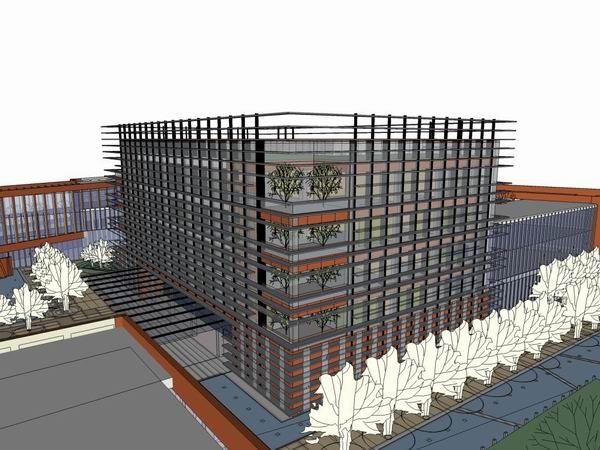 Modern Multi-Story Fire Command Center and Office Model in SketchUp