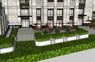 SketchUp Complex Model: High-Rise Mixed-Use Development with Clubhouse, Office, Commercial, and Residential Spaces in Classical Style-BIM WORLD