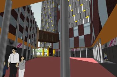 SketchUp Complex Model: Multi-Story Modern High-Rise Office and Commercial Building-BIM WORLD