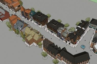 SketchUp Business Model: Multi-Story Commercial Street in British Classical Style-BIM WORLD