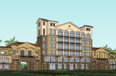 Classical Multi-Story Hotel Model in SketchUp-BIM WORLD