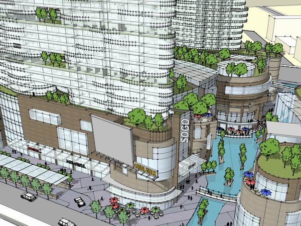 SketchUp Complex Model: Modern Super High-Rise Office, Residential, and Commercial Building