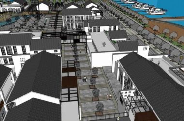 SketchUp Business Model: Multi-Story Commercial and Pedestrian Street in Modern Chinese Style-BIM WORLD