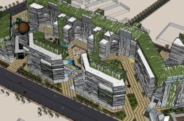 SketchUp Complex Model: Multi-Story High-Rise Office, Hotel, and Commercial Building in Modern Style-BIM WORLD