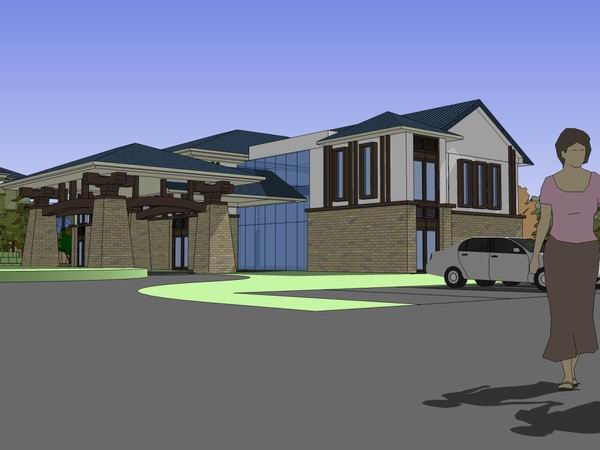 Classical Multi-Story Resort Hotel SketchUp Model