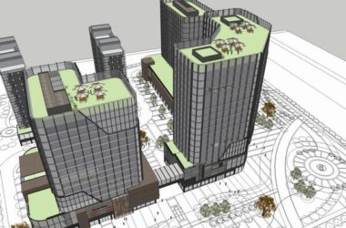 SketchUp Complex Model: Modern Multi-Story High-Rise with Offices, Residential Apartments, and Ground-Floor Commercial Spaces-BIM WORLD