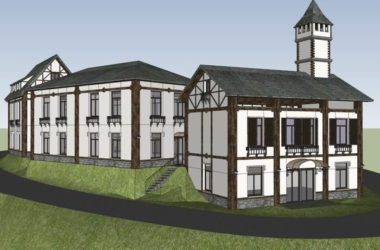 SketchUp Business Model: Multi-Story Commercial Street with European Classical Square Design-BIM WORLD