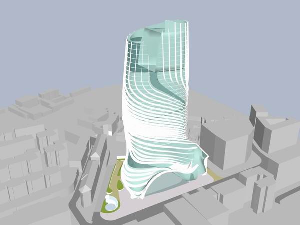 Super High-Rise Modern Hotel Model in SketchUp