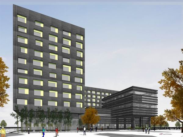 Modern High-Rise Hotel Model in SketchUp