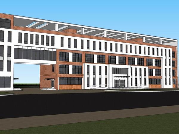 Modern Multi-Story Teaching Building at Fushan Sports School | Campus Architecture in SketchUp
