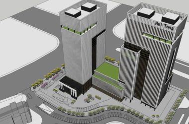 SketchUp Model of a Modern Super High-Rise Office Building-BIM WORLD