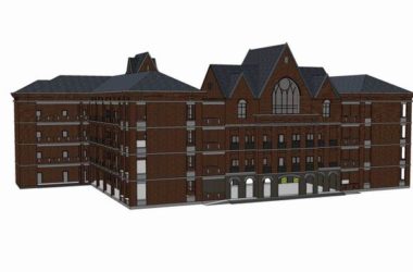 SketchUp Multi-Story Office Building Model in European Classical Style-BIM WORLD