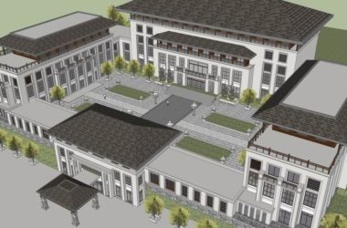 SketchUp Landscape Design: Multi-Story Chinese-Style Courtyard Model-BIM WORLD