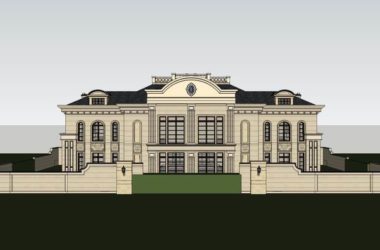 SketchUp Model: Multi-Story Office Building in French Classical Style-BIM WORLD