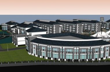 SketchUp School Model | Multi-Story Primary and Secondary School Campus with Chinese Architectural Style-BIM WORLD