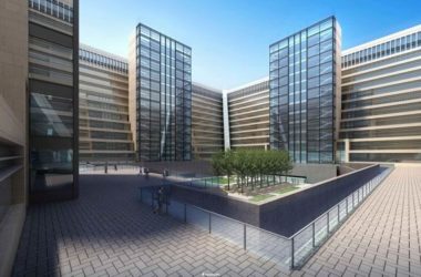 Modern Multi-Story Office Building Model in SketchUp-BIM WORLD