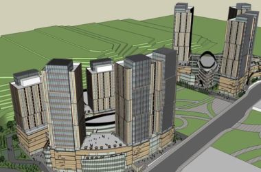 SketchUp Complex Model: Multi-Story High-Rise Office and Residential Building in Modern Style-BIM WORLD