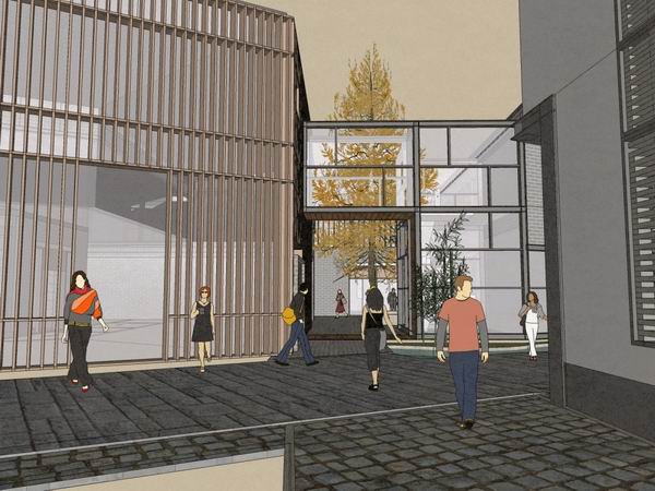 SketchUp Business Model: Multi-Story Commercial and Pedestrian Street in Modern Chinese Style