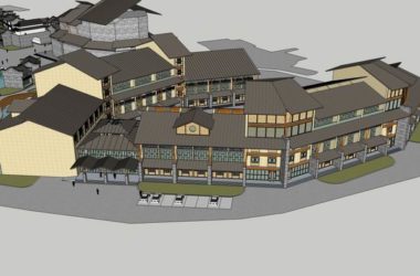 SketchUp Business Model: Multi-Story Commercial Street with Chinese Architectural Style-BIM WORLD