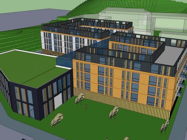 Modern Multi-Story Medical and Welfare Facility 3D Model in SketchUp