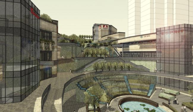 SketchUp Complex Model: Multi-Story High-Rise Office, Hotel, and Commercial Building in Modern Style