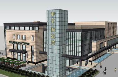 SketchUp Business Model: Modern Multi-Story Zhongjin Haitang Bay Commercial Club-BIM WORLD