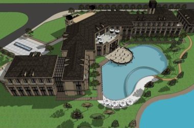 SketchUp Multi-Story Hotel Model in European Classical Style-BIM WORLD