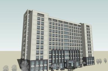 Classical Multi-Story Administrative Office Building SketchUp Model-BIM WORLD