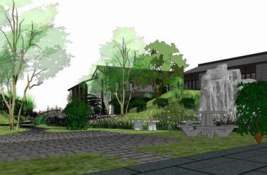 Multi-Story Training Center Campus Model in Chinese Architectural Style | SketchUp School Design-BIM WORLD