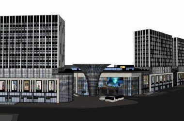 SketchUp Business Model: Multi-Story Longfor Development at Chengdu Beicheng Tianjie Commercial Street in Modern Style-BIM WORLD