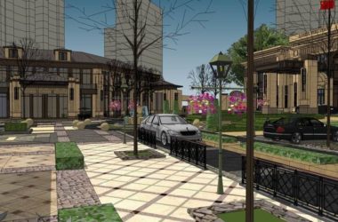 SketchUp Multi-Story Residential and Sales Office Model in Classic Style-BIM WORLD