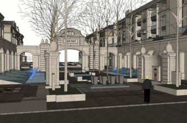 SketchUp Residential Model | Multi-Story Community Gate in Simplified European Classical Style-BIM WORLD