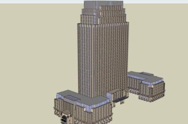 Classical Style High-Rise Hotel Model in SketchUp-BIM WORLD