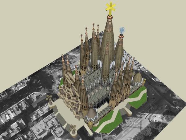 SketchUp Model of Holy Family Cathedral: Classical Cultural Architecture