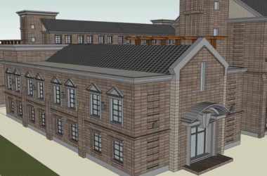 Classical Multi-Story Office Building SketchUp Model-BIM WORLD
