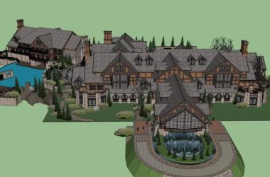 Multi-Story Classical Resort Hotel Model in SketchUp-BIM WORLD