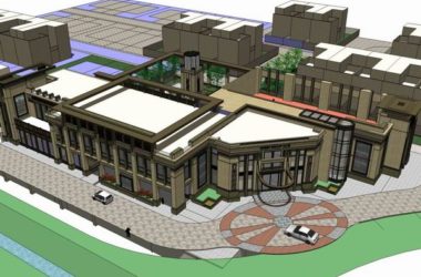 SketchUp Residential Model: Multi-Story Green Space at Xiangsong Sales Office in Classical Style-BIM WORLD
