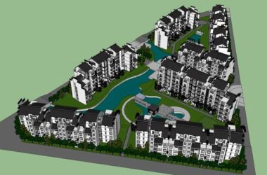 Modern Multi-Story Residential Community in Chinese Style | SketchUp Model-BIM WORLD