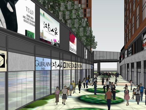 Modern High-Rise Residential with Ground Floor Commercial Space | SketchUp Model