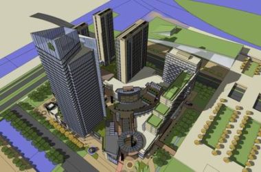 SketchUp Complex Model: Modern High-Rise Office, Commercial, and Hotel Building-BIM WORLD