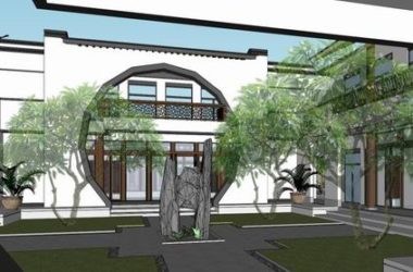 SketchUp Landscape Design: Multi-Story Architecture Featuring a Traditional Chinese Garden-BIM WORLD