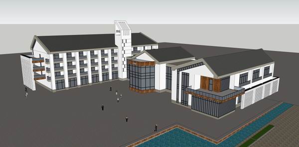 Multi-Story Chinese-Style Chapel | SketchUp Cultural Architecture Model