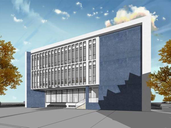 SketchUp Cultural Model: Modern Multi-Story Library Architecture
